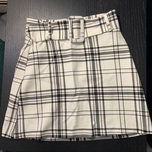 ZARA Plaid High Waisted Skirt